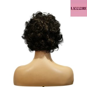 center wig machine made black wig remy hair tc002