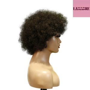 center wig machine made black wig remy hair 2301