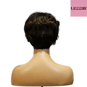 center wig machine made black wig remy hair tc041