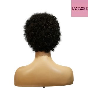 center wig machine made black wig remy hair h023