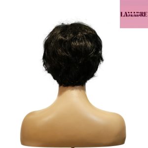 center wig machine made black wig remy hair tc16