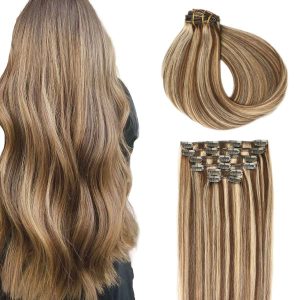 center wig asian raw hair straight clip in hair extensions