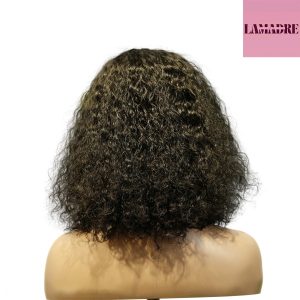 center wig machine made black wig remy hair tc047