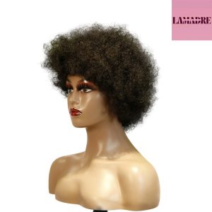 center wig machine made black wig remy hair 2301