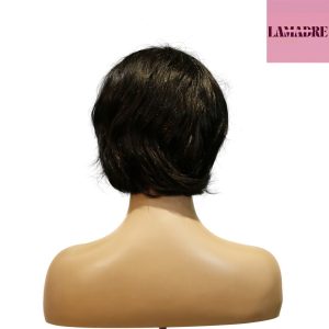 center wig machine made black wig remy hair tc063