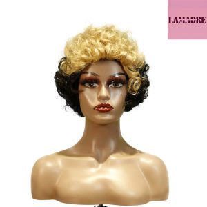 center wig machine made black wig remy hair tc004