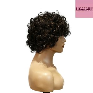 center wig machine made black wig remy hair tc002