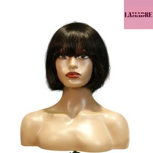 center wig machine made color wig remy hair