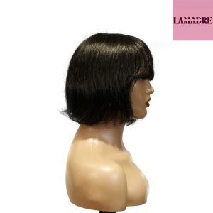 center wig machine made black wig remy hair tc027
