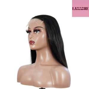 center wig natural black asian raw hair 5x5 hd lace closure straight bob human hair wig