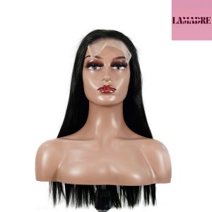 center wig natural black remy hair 5x5 lace closure straight human hair wig