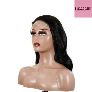 center wig natural black remy hair 5x5 lace closure body wave human hair wig