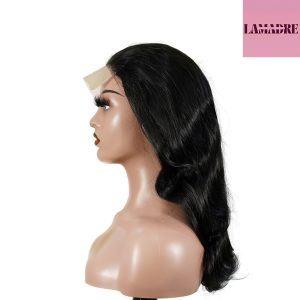 center wig natural black remy hair 5x5 lace closure body wave human hair wig