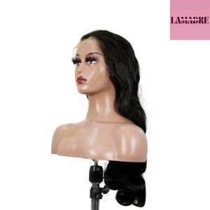 center wig natural black asian raw hair 13x6 hd lace front wig body wave human hair wig