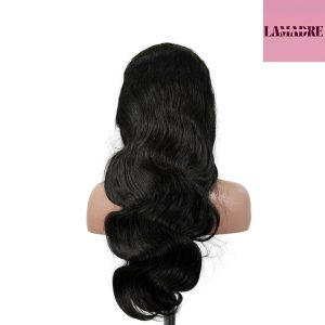 center wig natural black asian raw hair 13x6 hd lace front wig body wave human hair wig