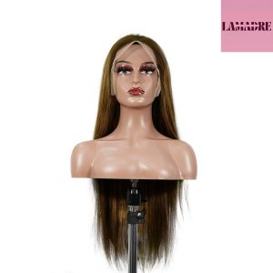 center wig 13x4 straight lace front wig m4&27 highlight remy hair 26 inch