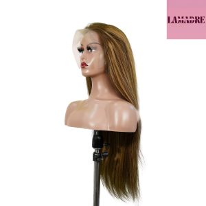 center wig 13x4 straight lace front wig m4&27 highlight remy hair 26 inch