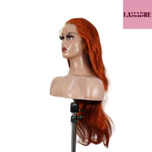 center wig 13x4 straight lace front wig 350 orange 26 inch remy hair