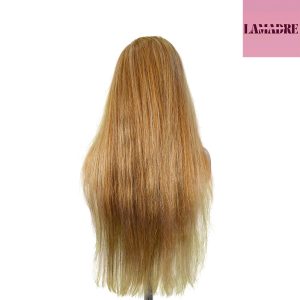 center wig 13x4 straight lace front wig 8&27 honey blonde highlight 26 inch remy hair