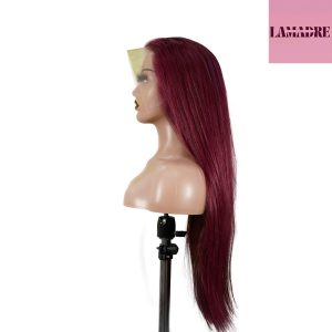 center wig 13x4 straight lace front wig 99j color 26 inch remy hair