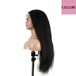 center wig 13x4 yaki straight lace front wig black remy hair
