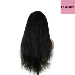 center wig 13x4 yaki straight lace front wig black remy hair