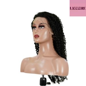 center wig 13x4 kinky curly lace front wig natural black remy hair