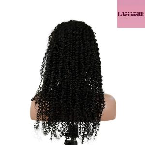 center wig 13x4 kinky curly lace front wig natural black remy hair