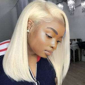center wig 13x4 straight bob lace front wig 613 remy hair