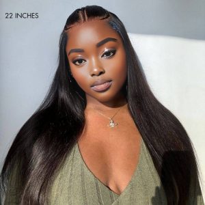 Home center wig natural black asian raw hair 6x7 hd lace closure straight human hair wig