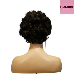 center wig machine made black wig remy hair tc064